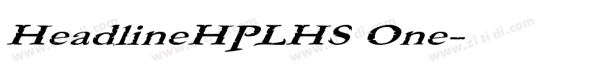 HeadlineHPLHS One字体转换